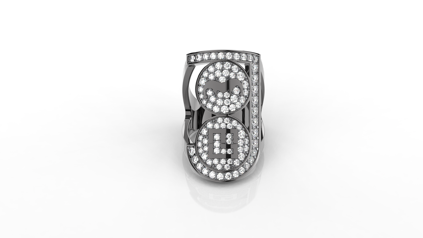 Fool&Cool Ring Black White Diamond