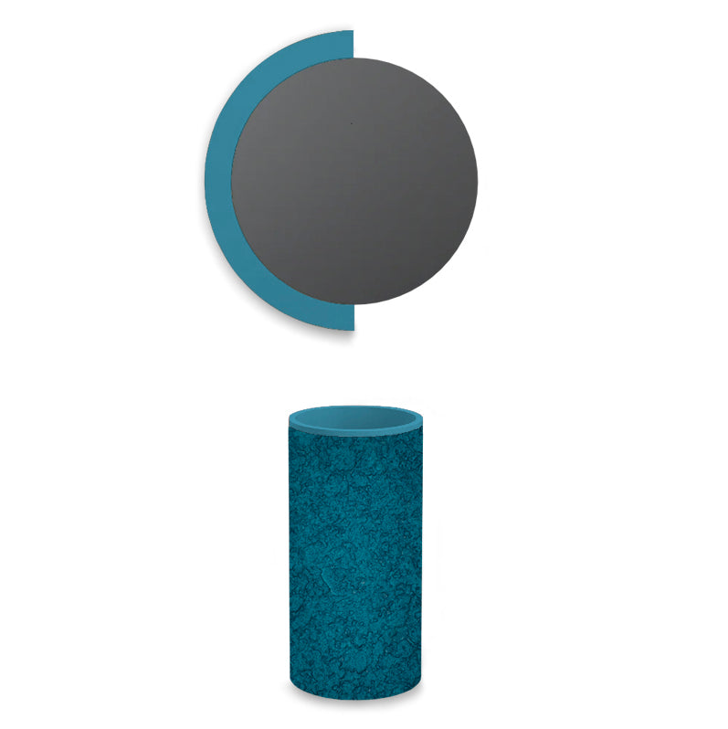 Lavabo free-standing in Matrespan Color Aquamarine