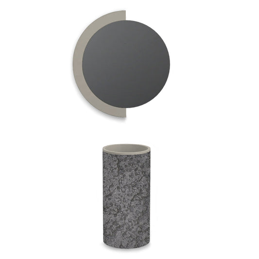 Lavabo free-standing in Matrespan Color Steel