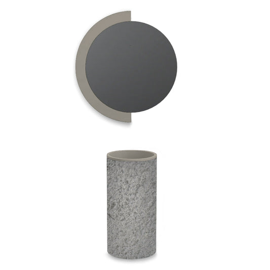 Lavabo free-standing in Matrespan Silver