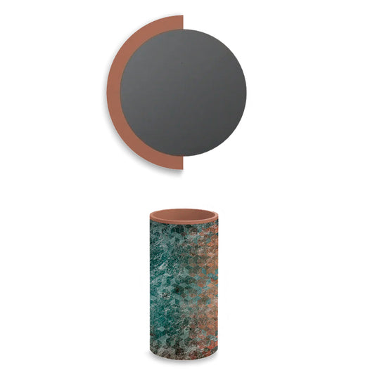 Lavabo free-standing in Walltouch Cubi (Leaf Silver)