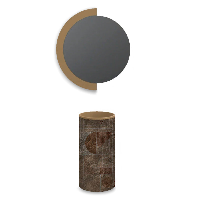 Lavabo free-standing in Walltouch Medley (Leaf Silver)