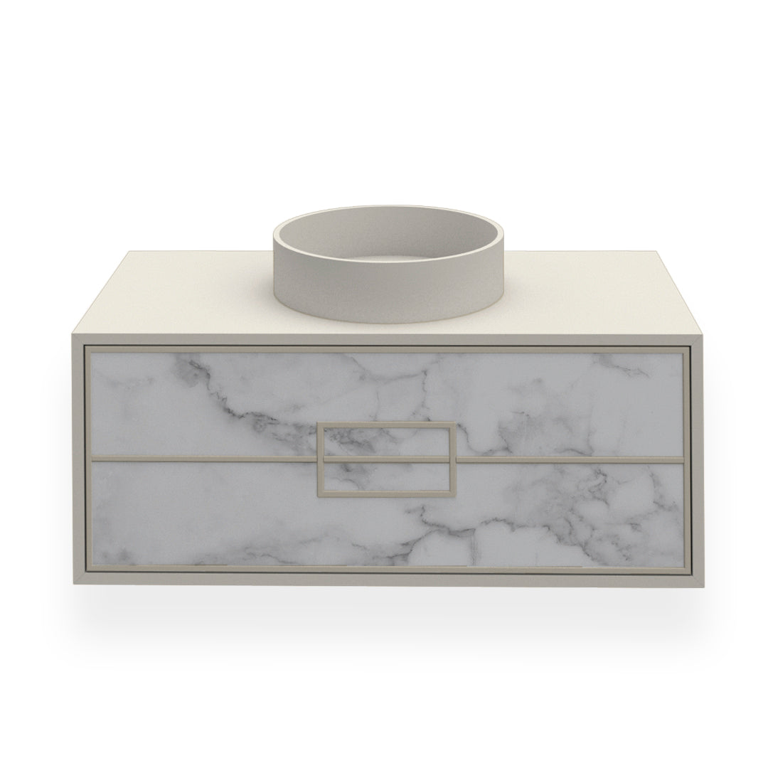 Mobile Bagno Charm 100cm White Marble