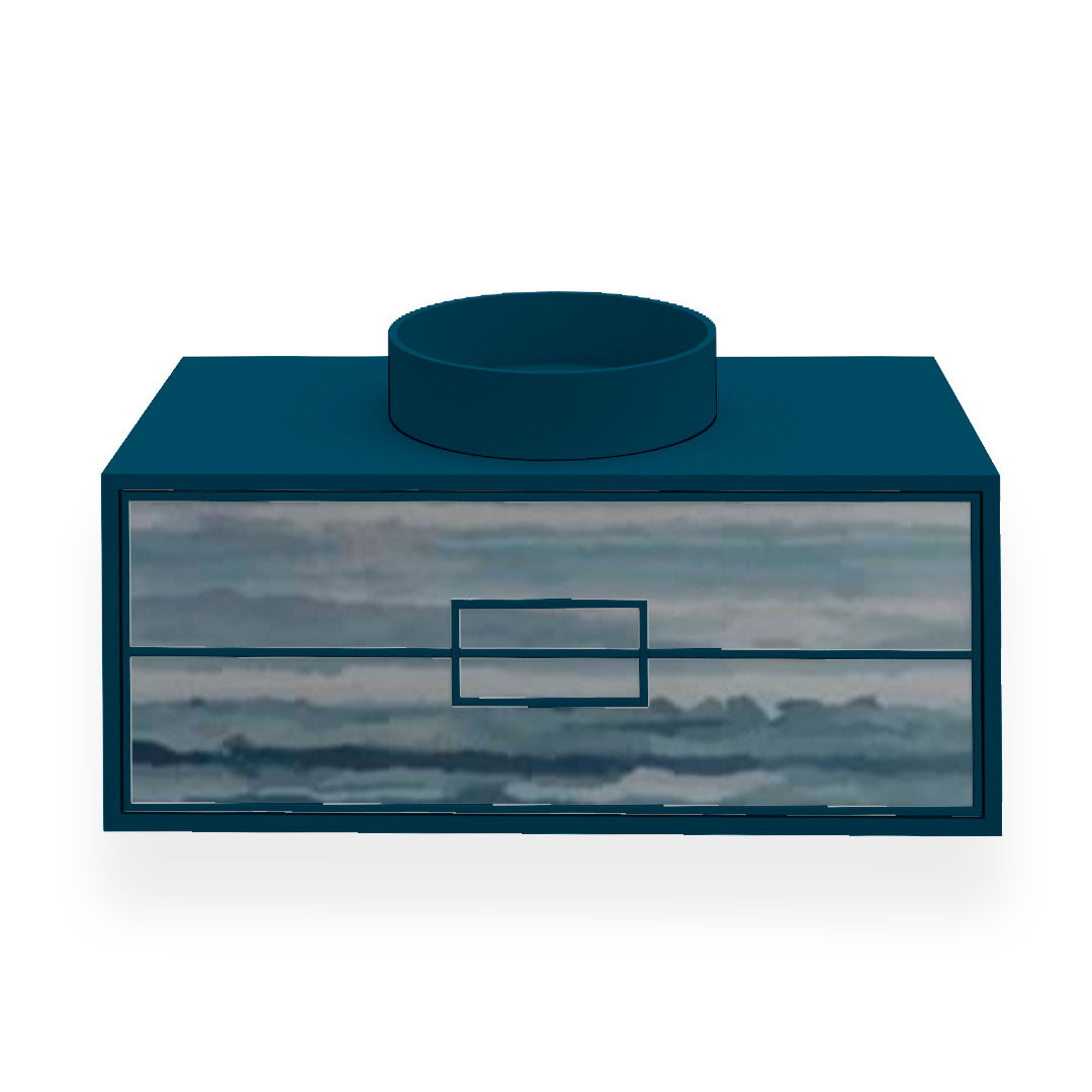 Mobile Bagno Charm 100cm Onde Acquerello var1