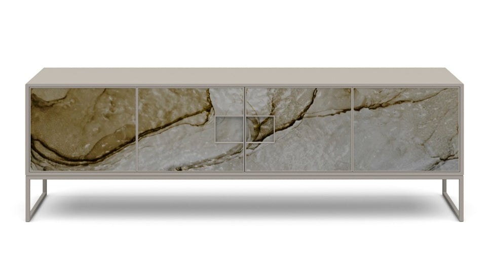 Madia Bassa 4 Ante Sfumato Vetro var1