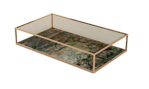 Coffee table wire glass