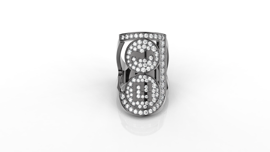 Fool&Cool Ring Black White Diamond