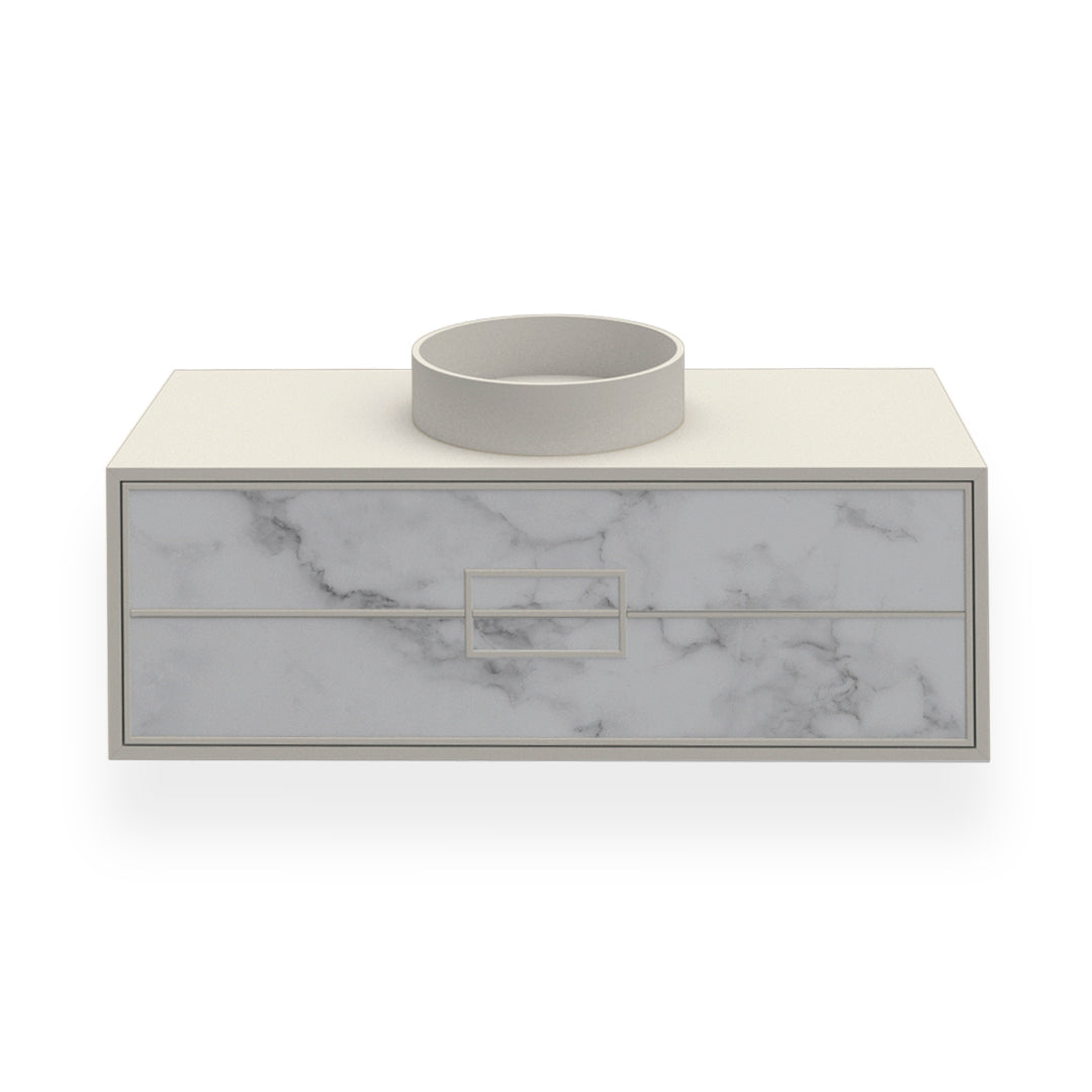 Mobile Bagno Charm 120cm White Marble